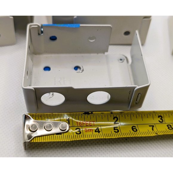 Blinds Side Mounting Bracket Set Window Treatment Brackets 2" with Screws White - Picture 7 of 7